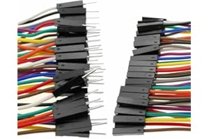 TECHZOCO Cable DuPont 40 Pines, Cable alambre puente Dupont 40 pines, Cables Puente para Placas Prototipo, Cables Puente para Arduino Raspberry Pi, Cable Breadboard, Macho a Hembra, 20 cm