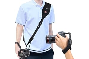 Aisuowa Camera Strap and Camera Wrist Strap Quick Release Camera Strap Nylon Black Wrist Strap Adjustable DSLR Camera Strap Sangle Appareil Photo