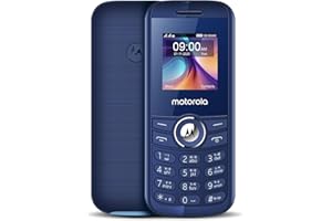 Motorola All-New A100 Single Sim keypad Phone | 2 Years Replacement | Long Lasting Battery | Loud Sound | Wireless FM | (Blue)