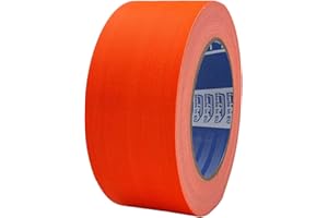 ACIT Taśma płótniowa fluo, 50 mm x 25 m, wzmocniona taśma płócienna, Duct Tape, Gaffer, Amerykańska wstążka Fluorescencyjna, Naprawa, Mocowanie i Pakowanie o wysokiej szczelności (Pomarańczowy)