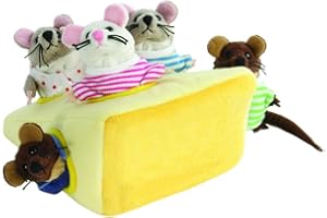 The Puppet Company Ausblenden Maus Familie in Käse Fingerpuppe, PC003033, 15.2 x 19.1 x 12.7 cm