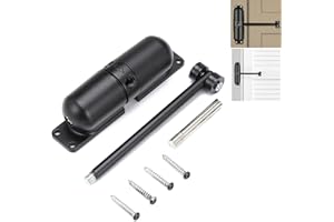 iFCOW Cierrapuertas de resorte de seguridad fácil de instalar para convertir puertas con bisagras en cierre automático