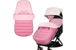 AUPOWER Fußsäcke für Kinderwagen, Baby WinterFußsack für Kinderwagen mit Fleece Gefüttert, Wasserdicht und Winddicht für Babyschale, Sportwagen, Buggys - Pink
