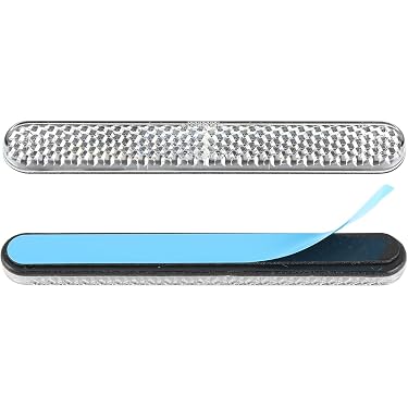 Réflecteur Autocollant Pour Moto & Vélo - 2 Pièces, Blanc, 100x13x7mm, Homologué E4, Sécurité Arrière - 14