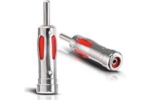 Eightwood Adaptateur Antenne Autoradio Antenne Voiture Adaptateur DIN ISO Adaptateur Radio Voiture 2 pièces pour Antenne FM Auto Dab Antenne autoradio Dab + AM/FM