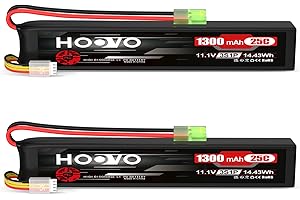 HOOVO 1300 mAh 3S 11,1 V 25 C batteria ricaricabile Lipo con spina Mini Tamiya (2 pezzi)