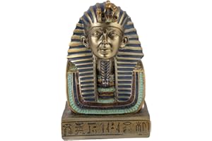 lachineuse – Busto Faraón Tutankamón 14,5 cm – Decoración egipcia – Estatuilla Decorativa egipcia – Figura Decorativa de Dios – Busto Egipcio Dorado – Idea de Regalo Original decoración Interior