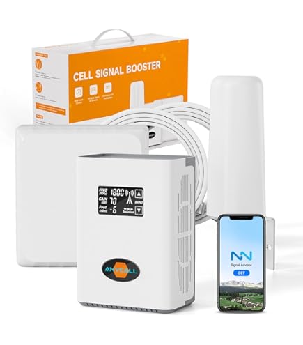 KKBSTR Amplificateur 5G Amplificateur Reseau Mobile 6 Bandes B1(N1)/B3( N3)/B7/B8/B20/B28(N28), Améliorez Votre 2G/3G/4G/5G