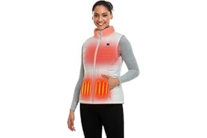 ORORO Women's Heated Gilet with Power Bank, Heated Vest Women Up to 10 Hours of Warmth