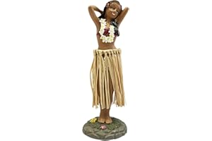 harayaa Poupée de Tableau de Bord hawaïen Dansant Girl, Ornement Artisanal en résine, Mini Figurines de Collection de Danseuse de pour Tableau de