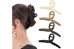 ZSPERKLA 4 Stück Extra Große Haarklammer, 13cm Haarspangen für dickes Haar, Rutschfeste Haar Jaw Clips Haar-Accessoires für Frauen und Mädchen