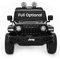 BABYCAR Jeep elettrica per bambini 12V - Macchina elettrica per bambini 2 Posti Full Optional - Sedili in Pelle Porte apribil
