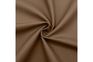 DESHOME Nizza - Tessuto al metro Ecopelle Similpelle nautica Idrorepellente resistente al fuoco Stoffa per arredo barche divani, cuscini, tappezzeria - 1 metro, Fango