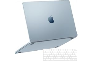 NPUOLS Etui ochronne do MacBook Air 13,6 cala 2025 2024 2022 M4 M3 M2 model A3240 A3113 A2681, cienka twarda obudowa, etui ochronne Snap Case i ultracienka osłona klawiatury TPU UE, matowe niebo