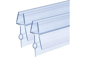 KOOBON Guarnizione doccia sottoporta, 2x100 cm, per 4/5/6 mm guarnizioni box doccia porte doccia, cabine doccia, vasca da bagno, guarnizione di ricambio impermeabile per doccia