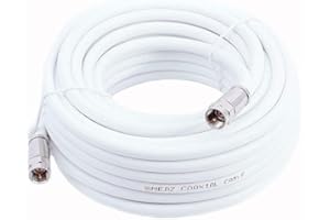 MAST DIGITAL YCAB02H/1 Smedz 5 m RG6 Satellite TV Coax Cable Extension Kit with Fitted Compression F Connectors for Sky HD, Freesat & Virgin - White