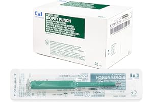 WARRIOR Dermal Punch STERILE Kai Medical Biopsy di strumenti professionali Piercing Cutaneo 20 pezzi(Ø 2.0mm, 20 pz)