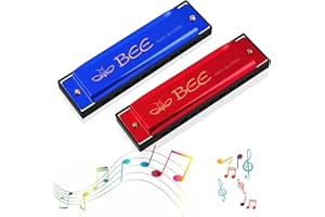 TAIMEIMAO 2 Pezzi Armonica a Bocca Bambini,Blues Harmonic 10 Fori,Armonica Diatonica in do per Principianti,Può Essere Utilizzata Come Regali Di Compleanno,Regali Scolastici,Souvenir Per Le Vacanze