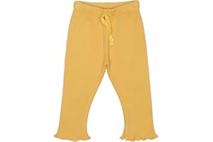 Street Monkey Legging de bebé para niña diseño Ajustado en Tejido canalé con Cintura elástica Detalle de Volante en el Tobillo Ideal para Uso Diario