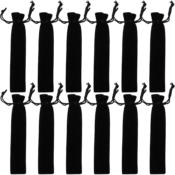Sacchetto per Penna Nel Velluto da 200 Pezzi Sacchetto con Coulisse Nero Po6980