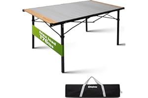 KingCamp Tavolino da Esterno Tavolo Campeggio Arrotolabile Tavolo Pieghevole Alluminio Tavolino Pieghevole Leggero Tavolo PIC Nic Campeggio Giardino Balcone Terrazzo Mercatini