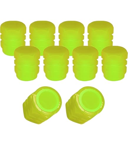 4 Bouchons De Valve Pneu Lumineux - LED Neon Pour Voiture, Moto, Vélo - Anti-Poussière, Brille Dans Le Noir