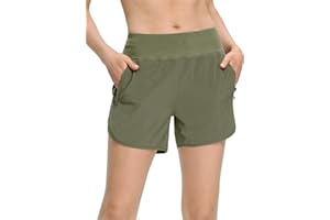 MOCOLY Pantaloncini Donna da Corsa in Tessuto Elasticizzato Pantaloncini Sportivi Asciugatura Rapida Traspirante per Esercizio di Allenamento Jogging