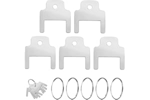 NQEUEPN 5pcs 770301 Clé de Distributeur d'Essuie-Tout, Acier Inoxydable Distributeur de Papier Toilette avec 5 Porte-Clés Clé de Support d'Essuie-Tout en Papier de Soie Compatible avec Kimberly Clark