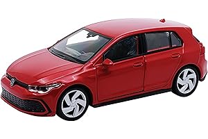 Toi-Toys Volkswagen Golf 8 GTI - Modellino auto in metallo, modello VW auto, 4 varianti 49 (rosso metallizzato)