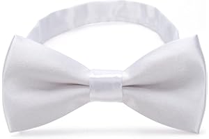 RSXING Kids Bow Tie Classic Pre-Tied Bow Tie Toddlers Bowties Baby Adjustable Bow Tie Boys Solid Color Tuxedo Bowtie for Wedding Birthday Party Fashion Accessory