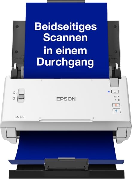 Epson WorkForce DS-410 Dokumentenscanner (Scanner, DIN A4, beidseitiges Scannen in einem Durchgang, 600dpi, USB 2.0) - 1