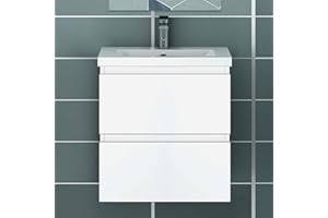 Acezanble gäste wc waschbecken mit unterschrank 50 cm Badmöbel Weiß