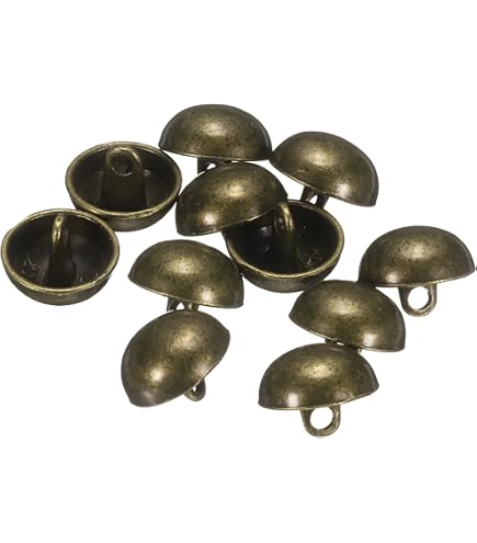 Classico Fungo Semicerchio Bottoni In Metallo Per Vestiti Camicia Cappotto Giacca Abito Decorazioni Fatte A Mano Accessori Per Cucire-Oro,18mm 5 Pezzi