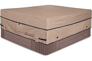 ULTCOVER Waterproof 600D Polyester Square Hot Tub Cover Outdoor SPA Covers 76 x 76 inch