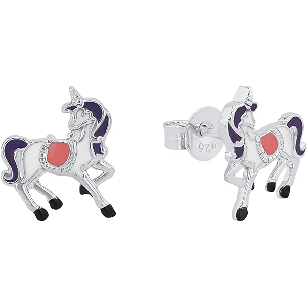 Zilveren Oorstekers In De Vorm Van Een Paard | Oorbellen Meisje Kinderoorbellen Meisje Zilver Zilverana