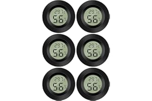 Thlevel termometr z higrometrem, cyfrowy, LCD, miernik wilgotności, miernik do nawilżaczy, szklarni, piwnicy, do pokoju dziecięcego, 6 szt.