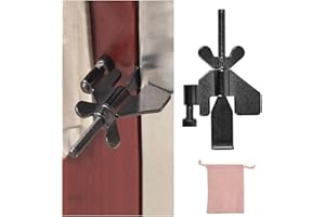 CAEEKER Portable Door Lock Travel Lock, Additional Safety and Privacy Lock, Home Security Door Locker Travel Lockdown, Stainless Steel Add Extra Locks - Prevent Unauthorized Entry (Upgraded)