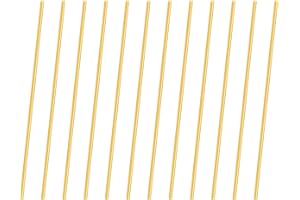 iMeistek 1.5mm Messingstab, 100mm Länge Rund Metall gerade Messing Stift Stäbe für RC Modelle DIY Basteln (12PCS)