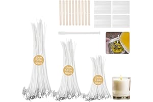 OUXAYAPL Kerzendocht Set, 150 Stück Kerzendochte für Kerzen, Rauchfrei Kerzen Selber Machen Set, Dochte für Kerzen DIY Kerzen Öllampen Aromatherapie, DREI Längen（10/15/20cm）