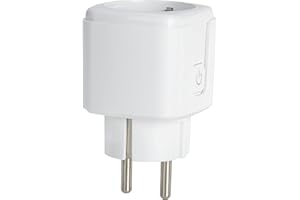 QIMEI-SHOP Inteligentna wtyczka Wi-Fi Smart Plug kompatybilna z Alexa i Google Assistant z monitorem zużycia funkcja timera 16A 3520W 2,4 GHz WiFi Biały
