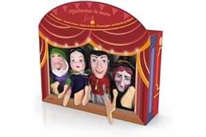 TACHAN - Set 4 Marionetas Infantiles de Blancanieves - Juego de Marionetas de Mano - Incluye 4 Personajes de Cuentos Infantiles - Dimensiones de la marioneta 30 cm (CPA Toy Group 749T00539)