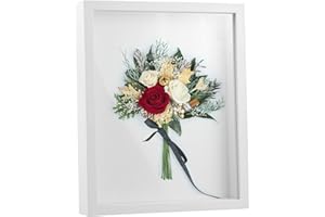 MytaYt 10 Zoll 3D Bilderrahmen, Bilderrahmen zum Befüllen A4 Bilderrahmen Tief 3D Objektrahmen 27x22cm Kann im Wohn- und Schlafzimmer platziert werden (Weiß/4.4cm)