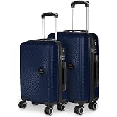 MERCURY TEXTIL - Set of 2 Travel Suitcases, Colour Q, 54x36x20cm y | Cabin and Medium, Hard, Lightweight and Sturdy ABS Suitc