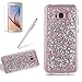 Produktbild Girlyard Glitzer Folie Silikon Hülle für Galaxy S8, Ultra Dünn Glänzend Soft Flex Premium TPU Crystal Clear Case, 3D Kreativ Durchsichtig Schutzhülle Bling Sparkle Handytasche Etui für Samsung Galaxy S8 - Silber