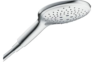 hansgrohe Raindance Select S - Doccetta per doccia, Doccino con 3 getti, Soffione doccia rotondo (⌀ 150 mm) con funzione anticalcare, cromo, 28587000