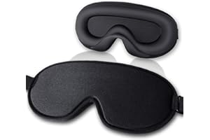 INYEEXUP 3D Schlafmaske Frauen Herren, Perfekte Bequeme Atmungsaktive Augenmaske für Seitenschläfer, 100％ Lichtblockierende Schlafbrille aus Memory Foam mit Tiefen Augenhöhlen und erhöhten Nasenpads
