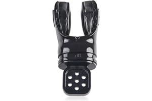 EAWFGTUW Scuba Diving Mouthpiece, Moldable Bite Piece for Snorkel Regulator, Anti Aging Silicone (Black)