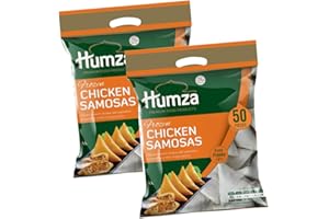 VEENAS Humza Chicken Samosa | 1500G | 50 Pieces | Frozen | Frozen Chicken Samosa | Easy Cook | Crispy Snacks For All Time | Healthy | Indian Origin | Each 1500G | Pack Of 2