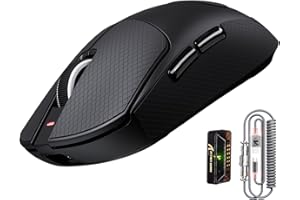 ‎ATTACK SHARK ATTACK SHARK X8 Ultra 8KHz Bezprzewodowa Mysz Gamingowa, 55g Ultralekkie, Nordic 52840, PAW3950MAX, 42KDPI, BT/2.4Ghz/USB-C, Chłodne Nano-Pokrycie, Dużych Rąk, 500mAh, Griptape, SW&Web Driver (Czarny)