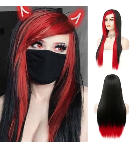 LEDABAO Cosplay Homestuck Eridan Ampora Black Layered Wig - Foto 3